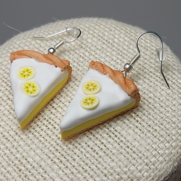 Banana Cream Pie Earrings - Picture 2 of 6
